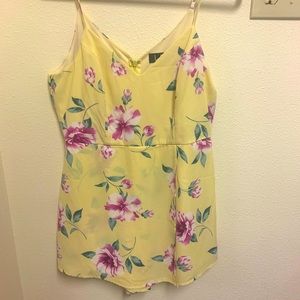 Yellow and floral summer romper